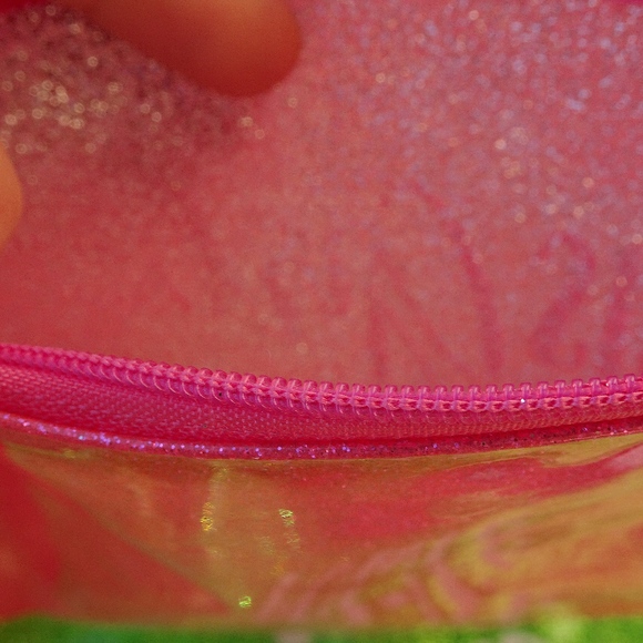 Glitter Hot Pink Girl Boss Unicorn Pom-Pom Journal & Pencil/Makeup Pouch Set - Picture 4 of 8